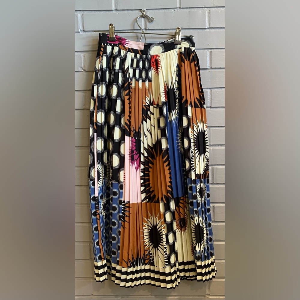 Anthropologie Dhruv Kapoor Pleated Midi Skirt